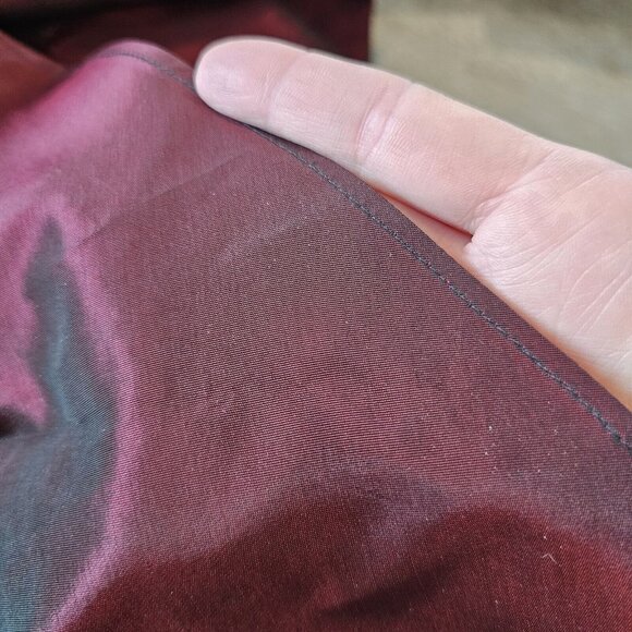 Vintage 90s Womens Size‎ 4 Burgundy Irridescent Prom Formal Gown Dress Regency - Picture 9 of 13